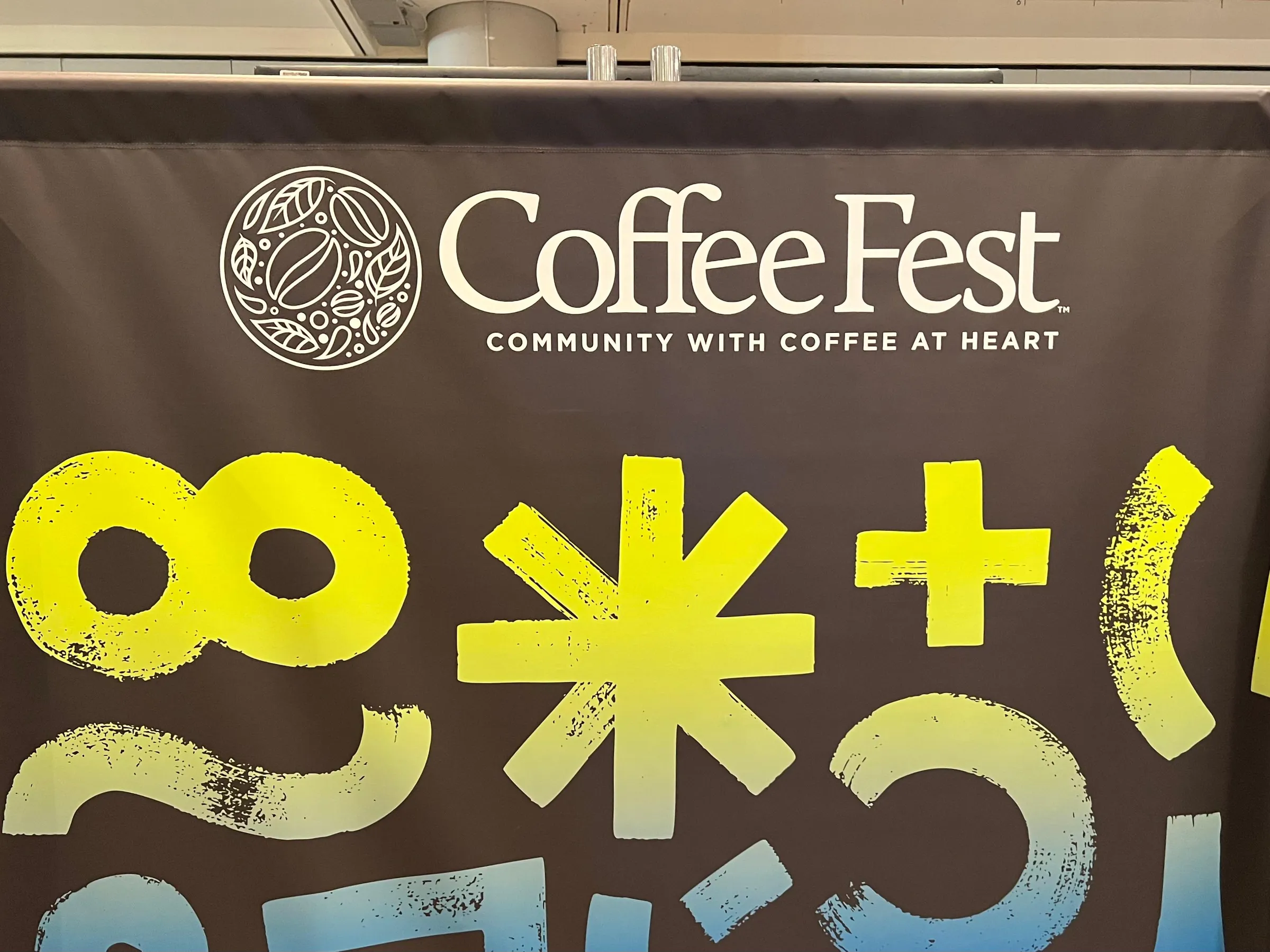 Coffee Fest banner at the New York 2025 show